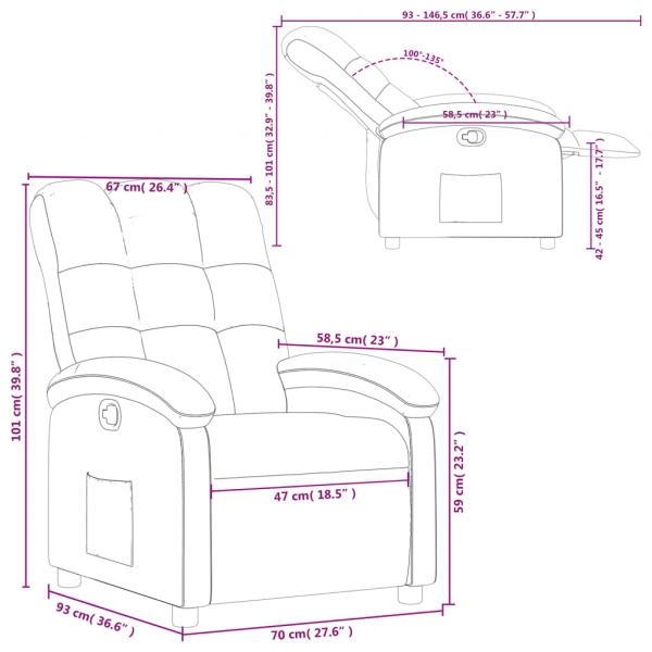 Relaxsessel Braun Stoff