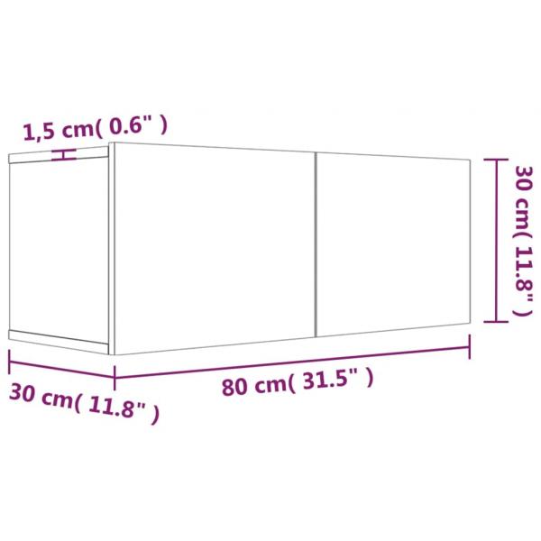 TV-Schrank Grau Sonoma 80x30x30 cm Holzwerkstoff