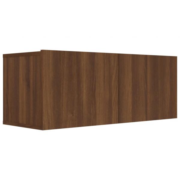 TV-Schrank Braun Eichen-Optik 80x30x30 cm Holzwerkstoff