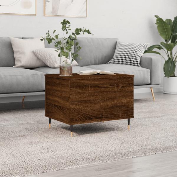 ARDEBO.de - Couchtisch Braun Eichen-Optik 60x44,5x45 cm Holzwerkstoff