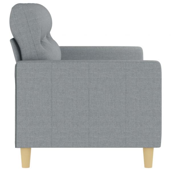 2-Sitzer-Sofa Hellgrau 140 cm Stoff