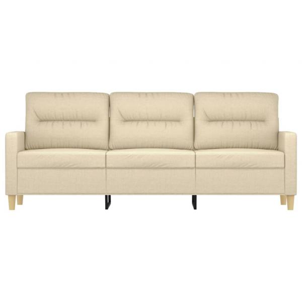 3-Sitzer-Sofa Creme 180 cm Stoff