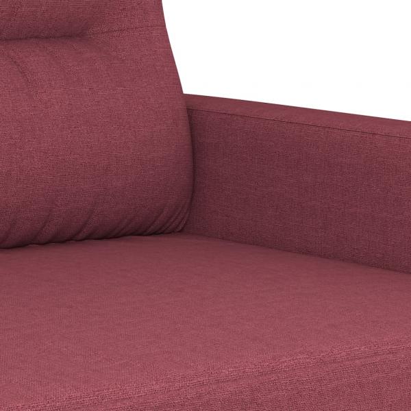 3-Sitzer-Sofa Weinrot 180 cm Stoff