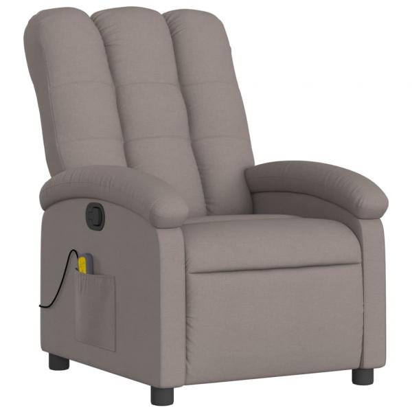 Massagesessel Taupe Stoff