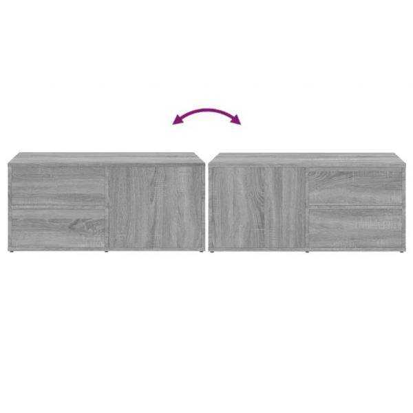 TV-Schrank Grau Sonoma 80x34x36 cm Holzwerkstoff