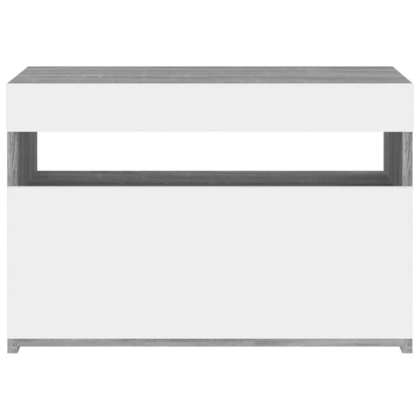 TV-Schrank mit LED-Leuchten Grau Sonoma 60x35x40 cm