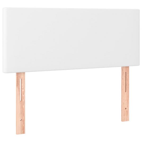 LED Kopfteil Weiß 90x5x78/88 cm Kunstleder 