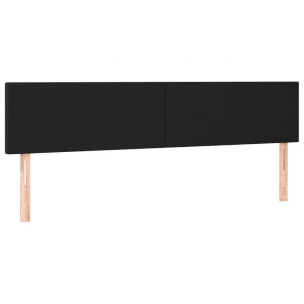 LED Kopfteil Schwarz 180x5x78/88 cm Kunstleder