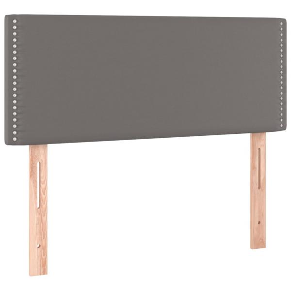 LED Kopfteil Grau 100x5x78/88 cm Kunstleder