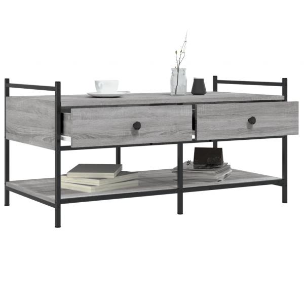 Couchtisch Grau Sonoma 99x50x50 cm Holzwerkstoff