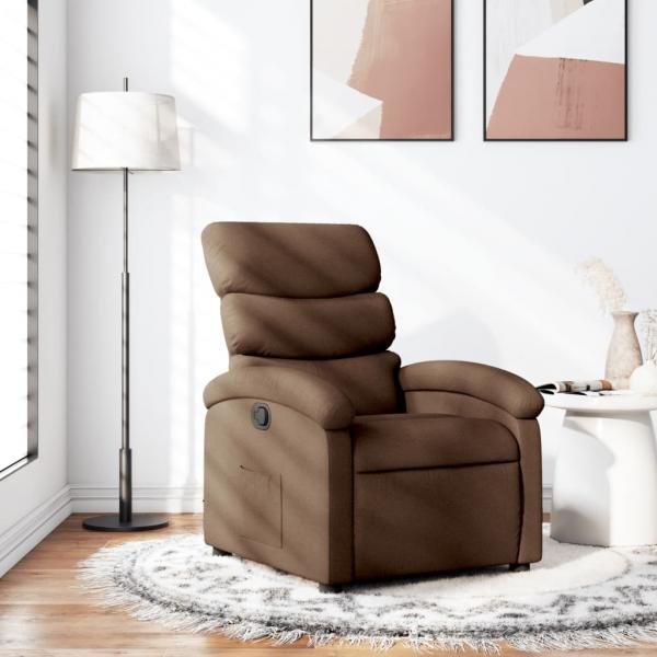 ARDEBO.de - Relaxsessel Braun Stoff