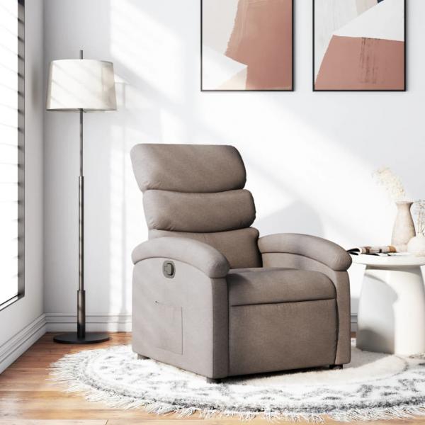 ARDEBO.de - Relaxsessel Taupe Stoff