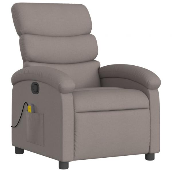 Massagesessel Taupe Stoff