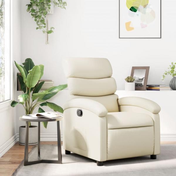 ARDEBO.de - Relaxsessel Creme Kunstleder