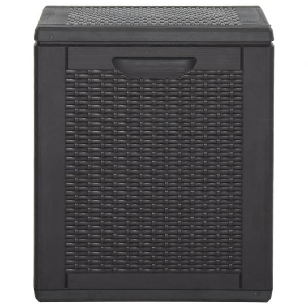 Garten-Aufbewahrungsbox 270 L Schwarz PP Rattan