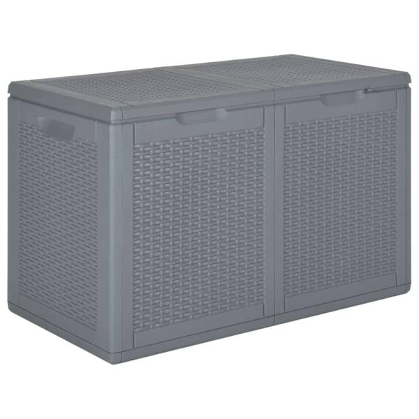 ARDEBO.de - Gartenbox Grau PP Rattan 180 L