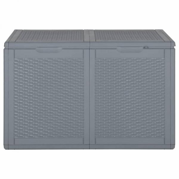 Gartenbox Grau PP Rattan 180 L