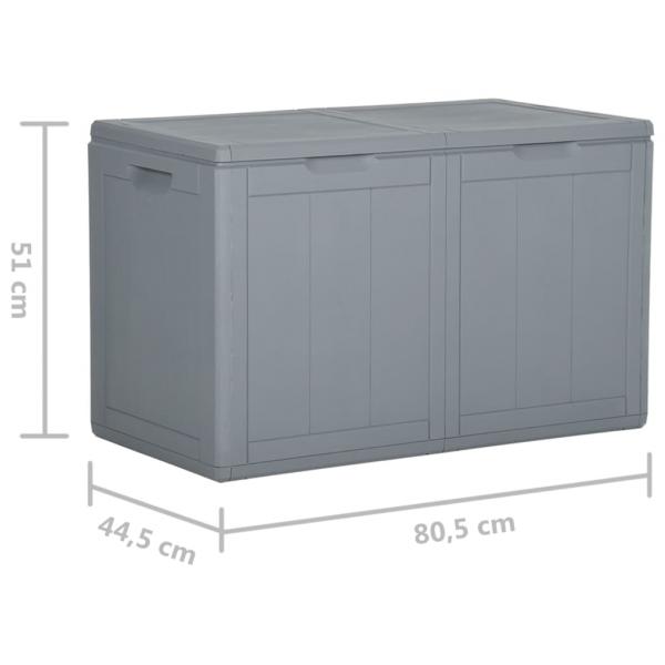 Garten-Aufbewahrungsbox 180 L Grau PP Rattan