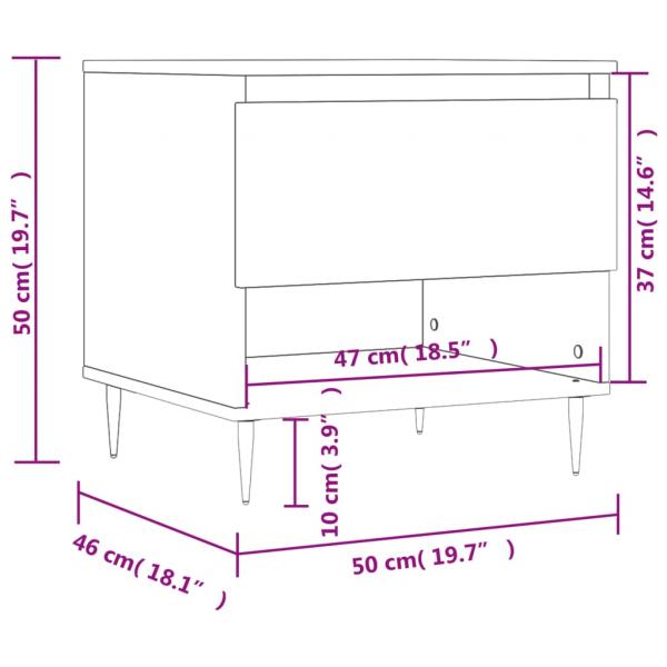 Couchtische 2 Stk. Schwarz 50x46x50 cm Holzwerkstoff