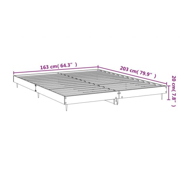 Bettgestell Sonoma-Eiche 160x200 cm Holzwerkstoff