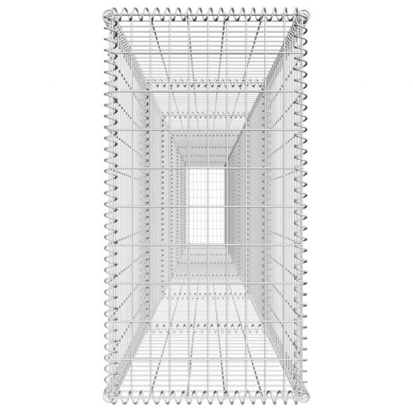 Gabionenwand mit Abdeckung Verzinkter Stahl 600x50x100 cm  