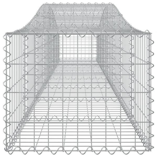 Gabionen mit Hochbogen 25 Stk. 400x50x40/60cm Verzinktes Eisen