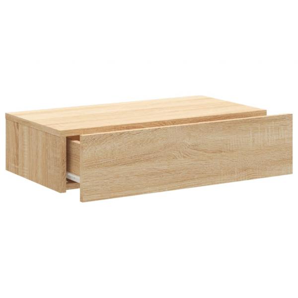 TV-Schrank mit LED-Leuchten Sonoma-Eiche 60x35x15,5 cm