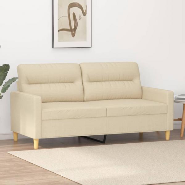 ARDEBO.de - 2-Sitzer-Sofa Creme 140 cm Stoff