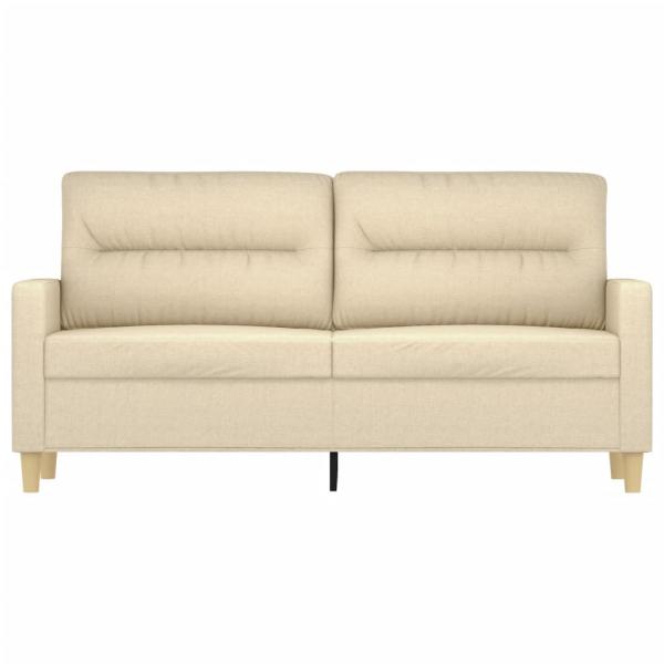 2-Sitzer-Sofa Creme 140 cm Stoff