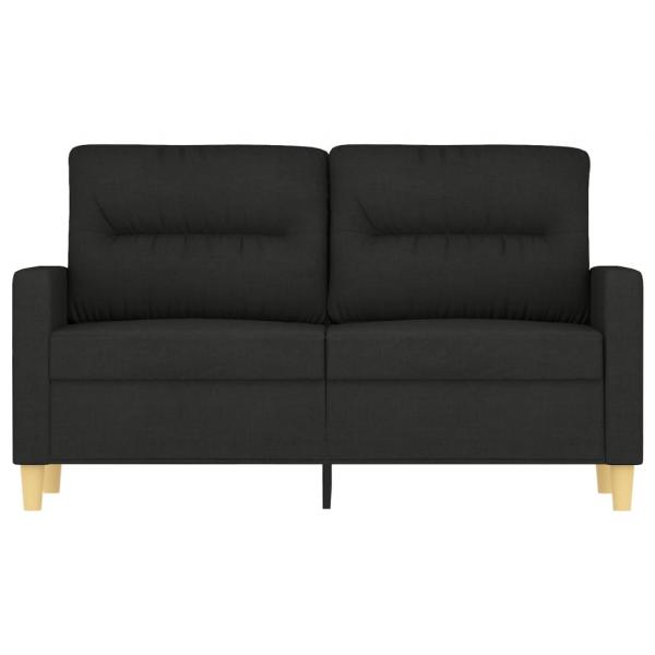 2-Sitzer-Sofa Schwarz 120 cm Stoff