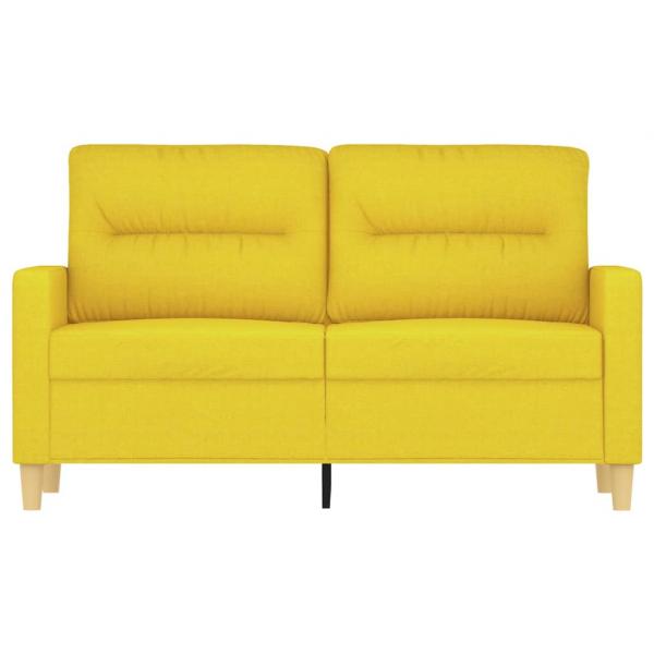 2-Sitzer-Sofa Hellgelb 120 cm Stoff