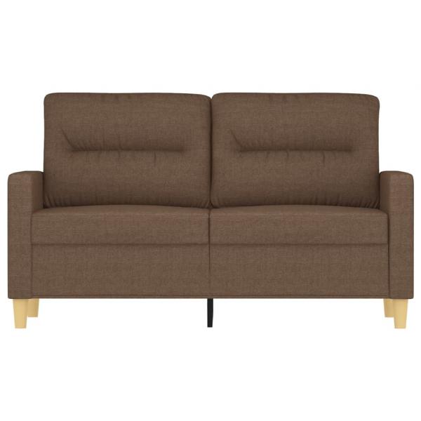 2-Sitzer-Sofa Braun 120 cm Stoff