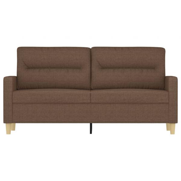 2-Sitzer-Sofa Braun 140 cm Stoff