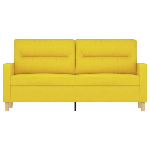 2-Sitzer-Sofa Hellgelb 140 cm Stoff