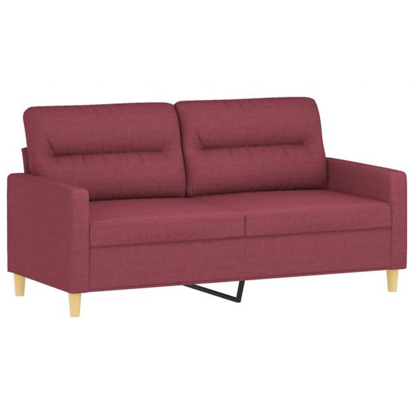 2-Sitzer-Sofa Weinrot 140 cm Stoff