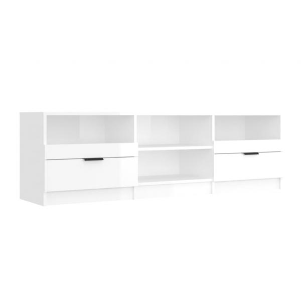 TV-Schrank Hochglanz-Weiß 150x33,5x45 cm Holzwerkstoff