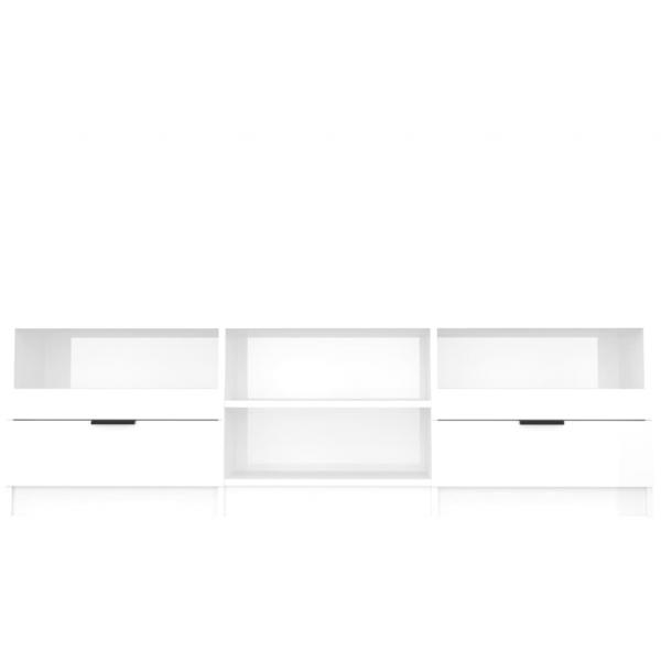 TV-Schrank Hochglanz-Weiß 150x33,5x45 cm Holzwerkstoff