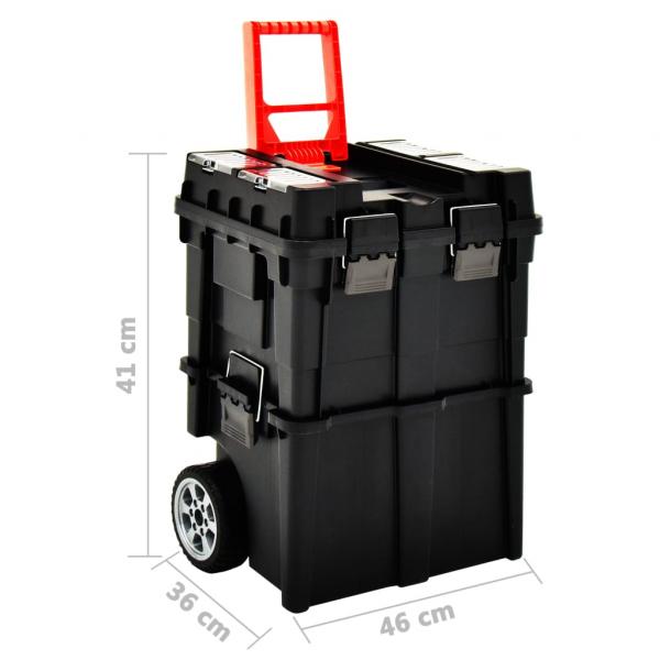 Werkzeug-Organizer Trolley mit Griff 46×36×41 cm