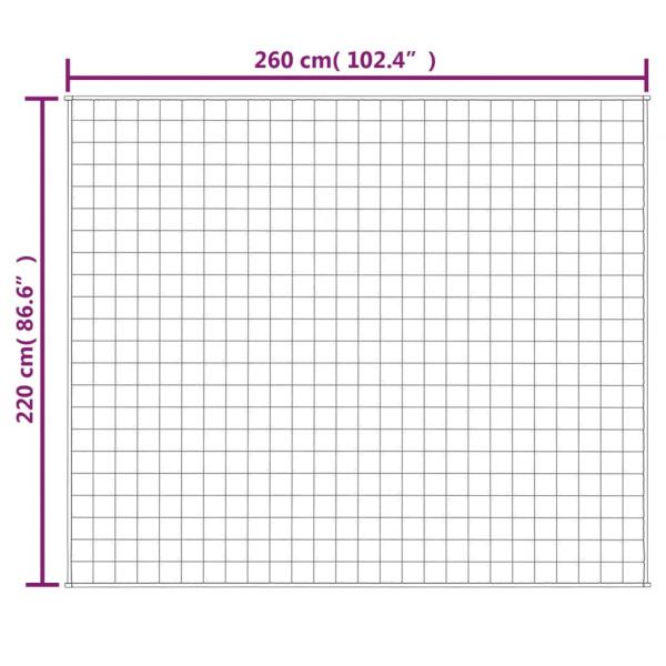 Gewichtsdecke Grau 220x260 cm 15 kg Stoff