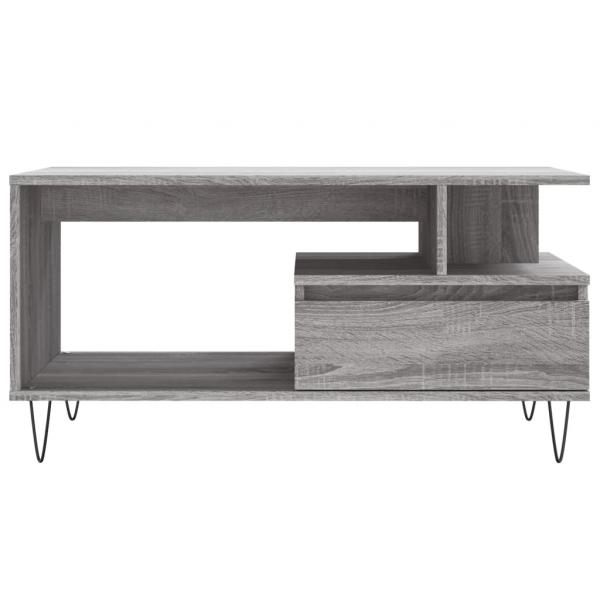 Couchtisch Grau Sonoma 90x49x45 cm Holzwerkstoff