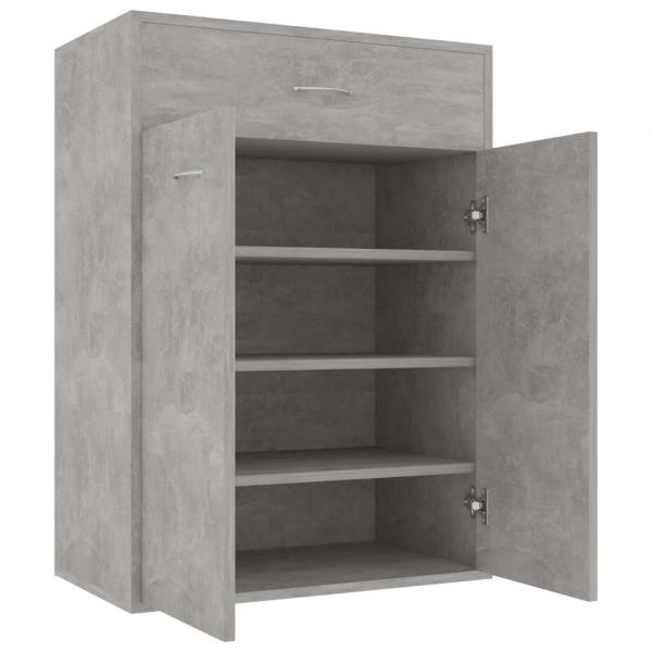 Schuhschrank Betongrau 60x35x84 cm Holzwerkstoff