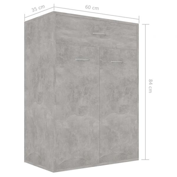 Schuhschrank Betongrau 60x35x84 cm Holzwerkstoff