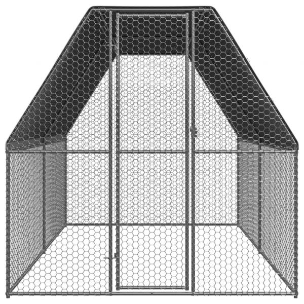 Outdoor-Hühnerkäfig 2x4x2 m Verzinkter Stahl 