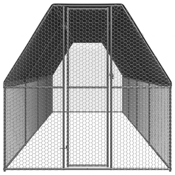 Outdoor-Hühnerkäfig 2x8x2 m Verzinkter Stahl 