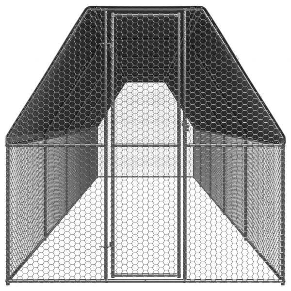 Outdoor-Hühnerkäfig 2x10x2 m Verzinkter Stahl 