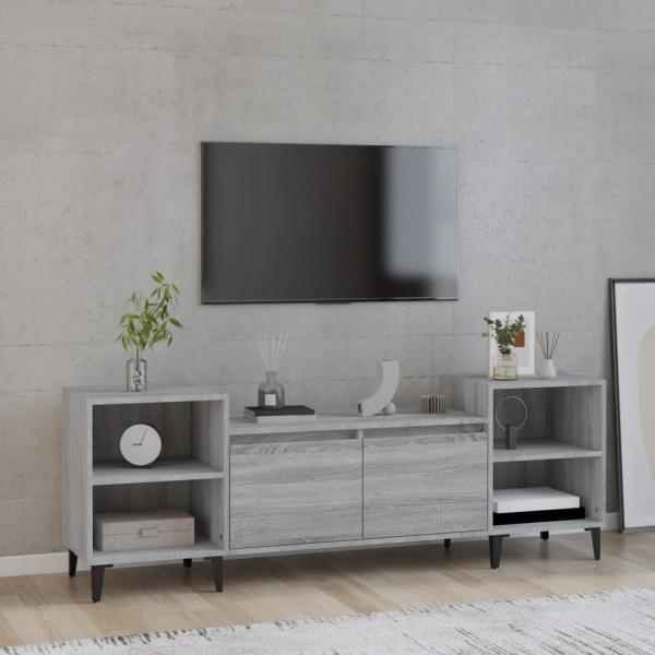 ARDEBO.de - TV-Schrank Grau Sonoma 160x35x55 cm Holzwerkstoff