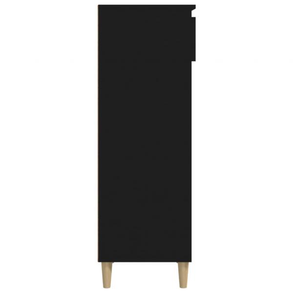 Schuhschrank Schwarz 40x36x105 cm Holzwerkstoff