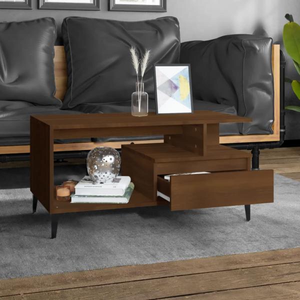 Couchtisch Braun Eichen-Optik 90x49x45 cm Holzwerkstoff