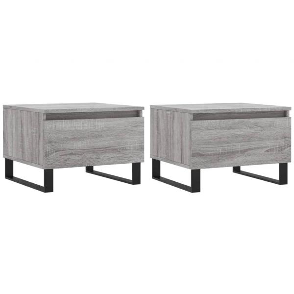 Couchtische 2 Stk. Grau Sonoma 50x46x35 cm Holzwerkstoff