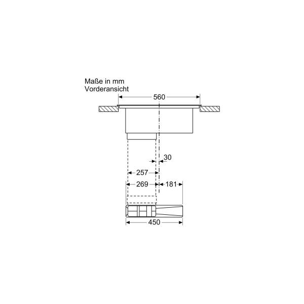 Siemens ED711FQ15E EEK: B Induktionskochfeld mit Dunstabzug, Glaskeramik, 70cm breit, Ab-/Umluft, reStart, Timer, Kindersicherung, schwarz